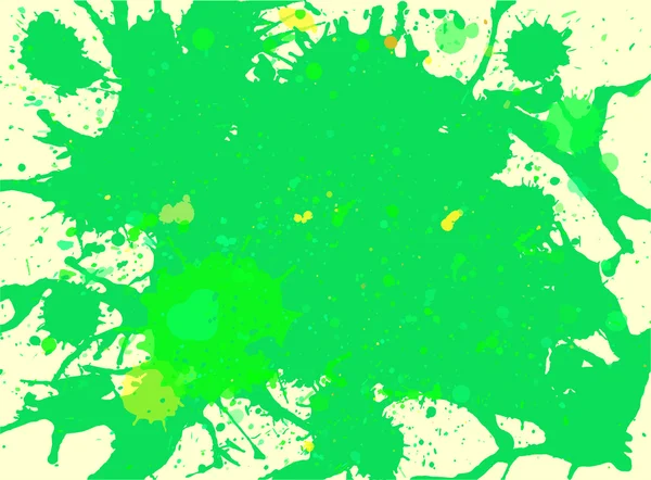 Pintura verde salpicos fundo — Vetor de Stock