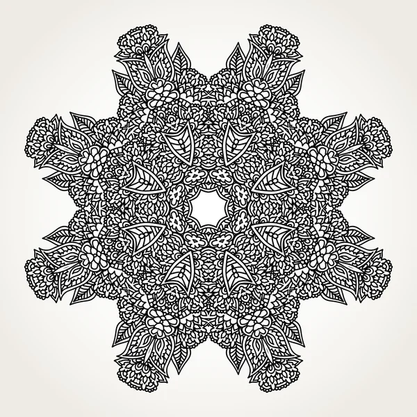 Mandala de garabato adornado — Archivo Imágenes Vectoriales