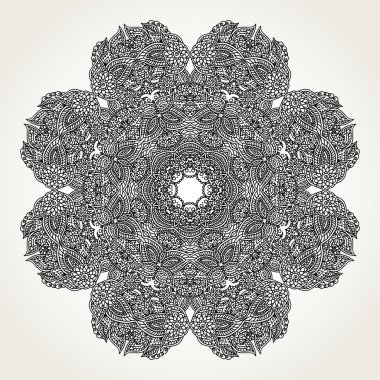 Süslü doodle mandala