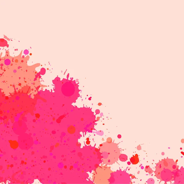 Rosa aquarela pintura salpicos quadro — Vetor de Stock