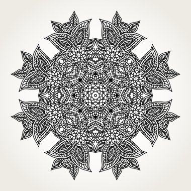 Süslü doodle mandala