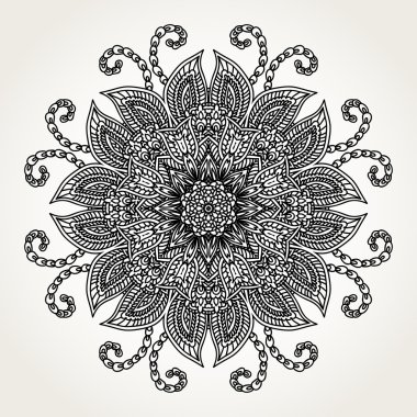 Süslü doodle mandala