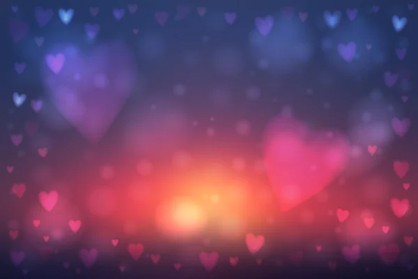 Abstract hearts lights background