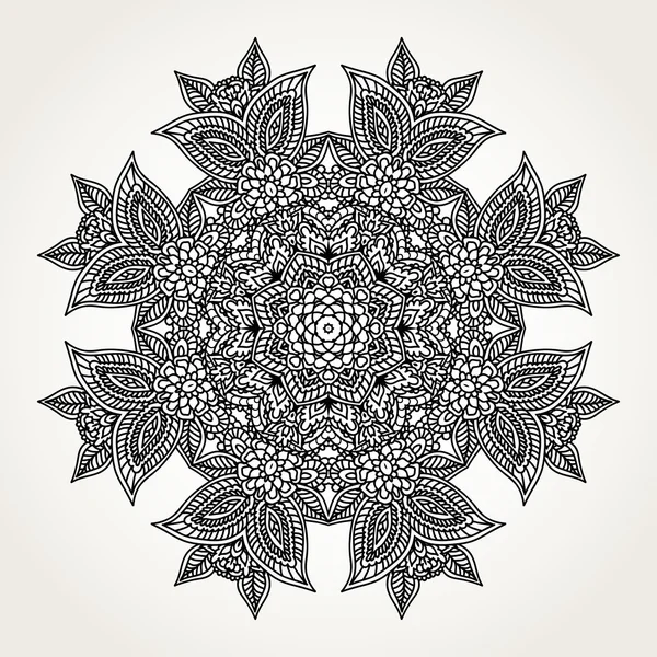 Mandala di scarabocchio ornata — Vettoriale Stock