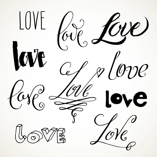 Lettrage Misc Love — Image vectorielle