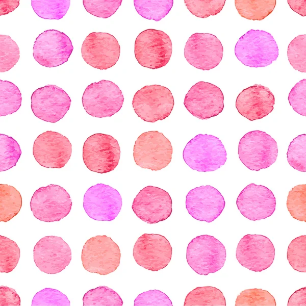 Seamless watercolor dots pattern — Stock Vector