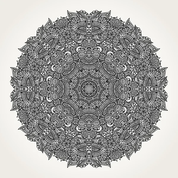 Ornate doodle mandala — Stock Vector