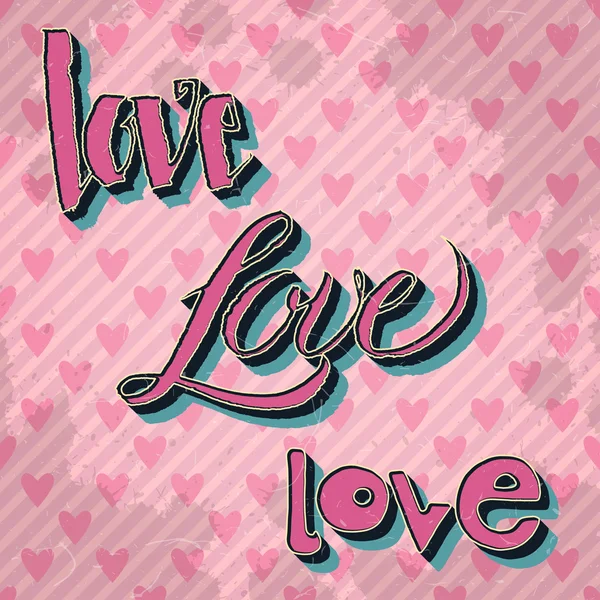 Valentine's day love lettering — Stock Vector