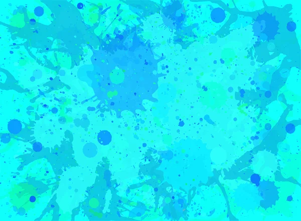 Azul aquarela pintura salpicos fundo — Vetor de Stock