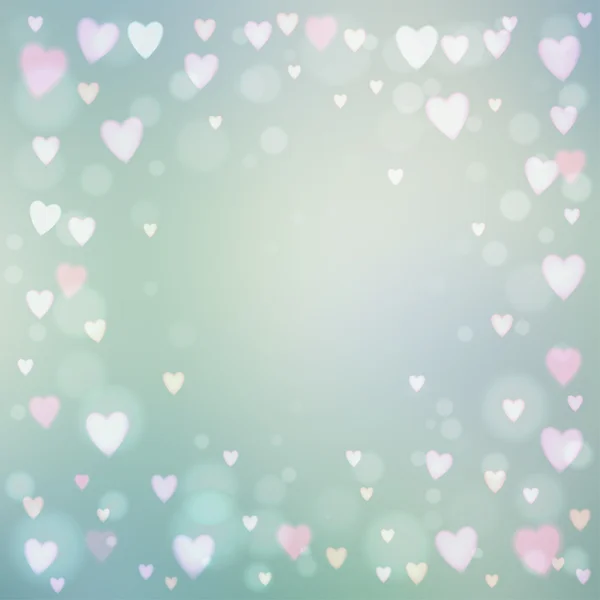 Corazones abstractos luces fondo — Vector de stock