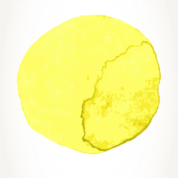 Желтый акварельный круг — стоковый вектор