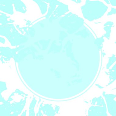 Daire şablon sanatsal boya üzerine su sıçramalarına