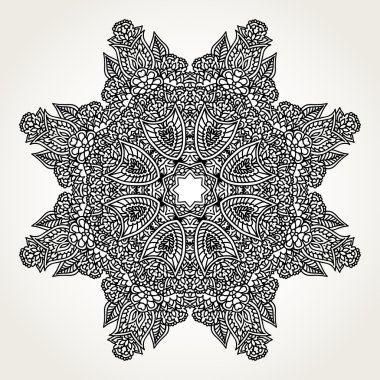 Süslü doodle mandala