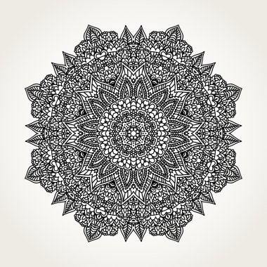 Süslü doodle mandala