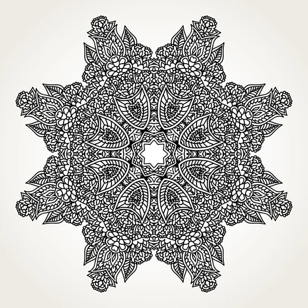 Süslü doodle mandala — Stok Vektör