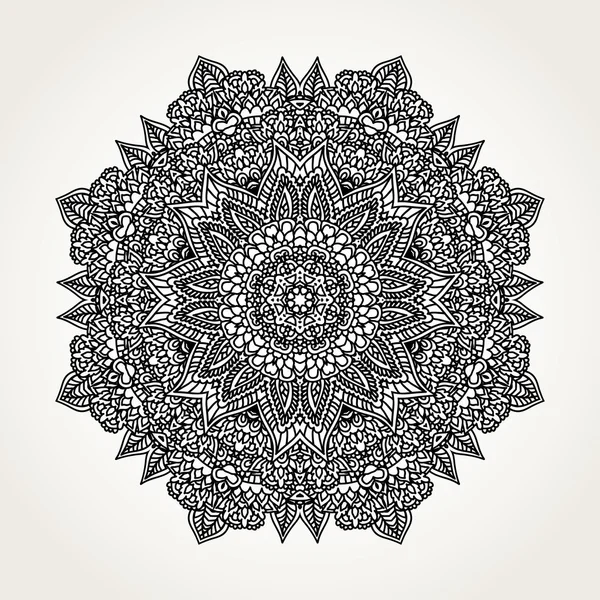 Mandala de doodle orné — Image vectorielle