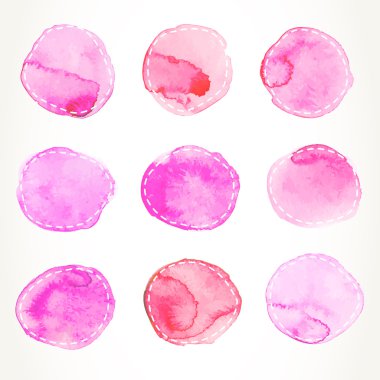 Kesikli suluboya daireler