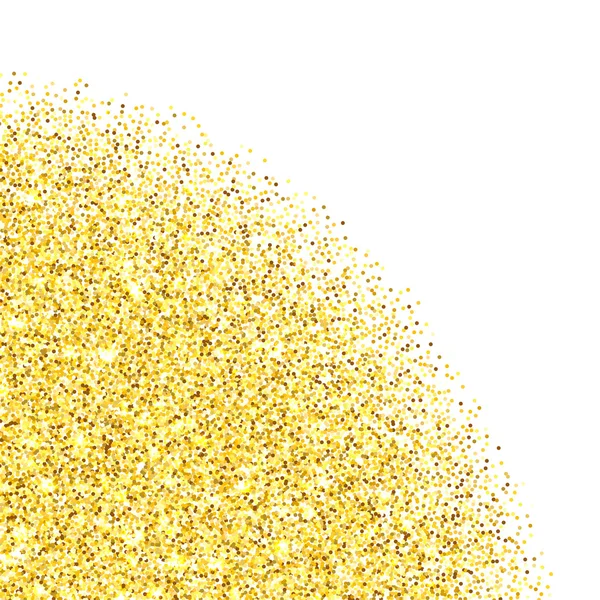 Gold glitter texturierte Ecke — Stockvektor