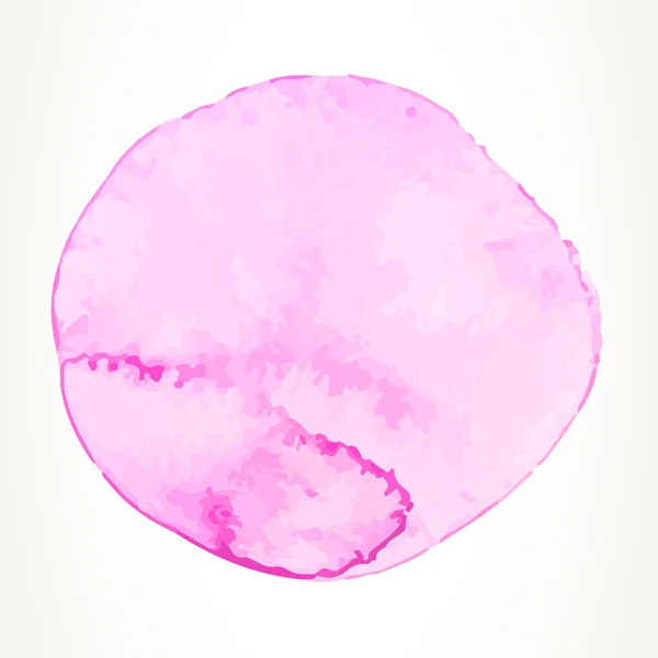 Roze aquarel cirkel — Stockvector