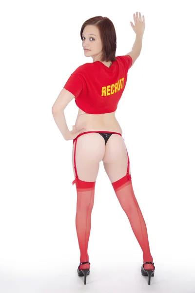 Sexy femme pompier — Photo
