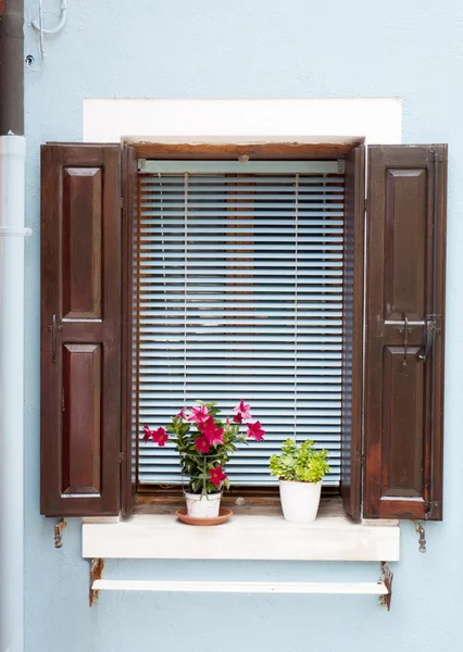 Burano windows — Zdjęcie stockowe