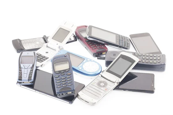 Old and new Mobile phones, smartphone — Stock Photo, Image