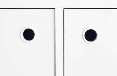 Beyaz tutamacı kabine