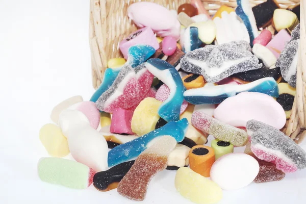 Jelly Candy basket — Stock Photo, Image