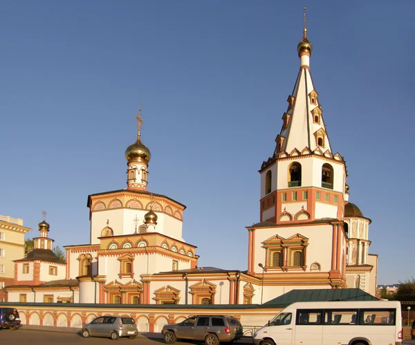 Arquitectura ortodoxa. Catedral de la Epifanía. Irkutsk. Siber. — Foto de Stock