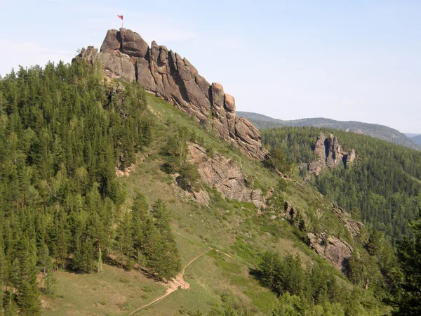 "Pilíře"přírodní rezervace. Krasnojarsk. Sibiř. — Stock fotografie