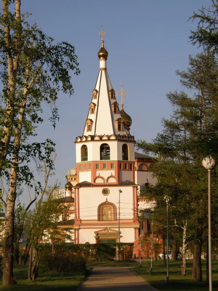 Orthodoxe Architektur. Kathedrale der Epiphanie. irkutsk. siber — Stockfoto