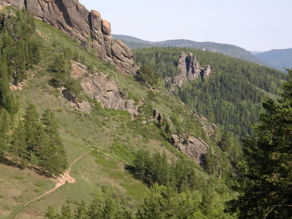 "Pijlers"natuurreservaat. Krasnojarsk. Siberië. — Stockfoto