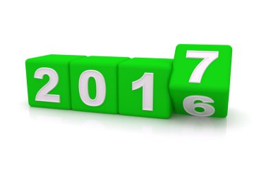 Mutlu yeni yıl 2017. 3D