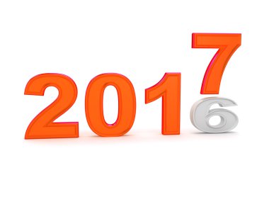 Mutlu yeni yıl 2017. 3D