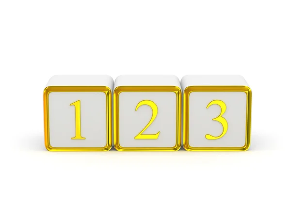 1 2 3 signs. — Stock Photo, Image