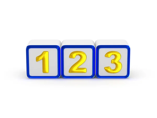 1 2 3 signs. — Stock Photo, Image