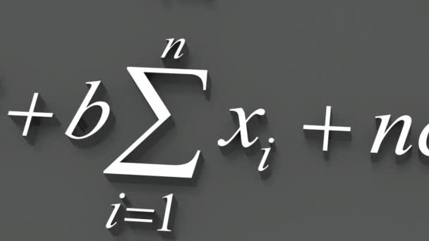 Fórmulas matemáticas . — Vídeo de stock