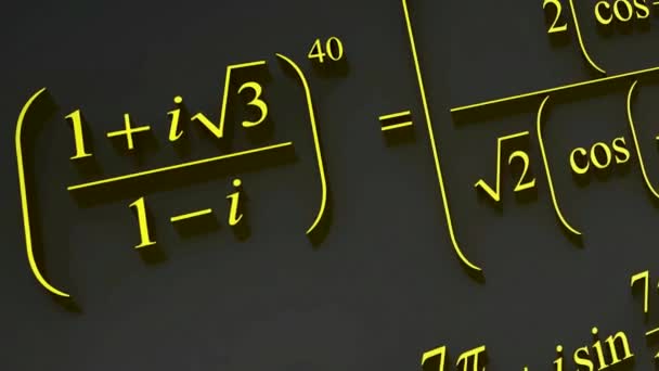 Fórmulas matemáticas . — Vídeo de Stock