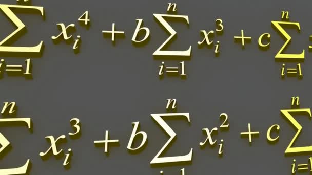 Fórmulas matemáticas . — Vídeos de Stock