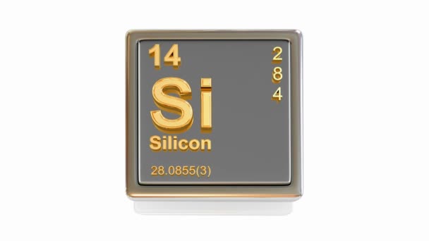 Chemical element. Si — Stock Video