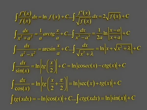 Wzory matematyczne. — Zdjęcie stockowe