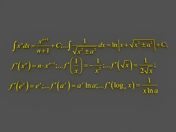 Wzory matematyczne. — Zdjęcie stockowe