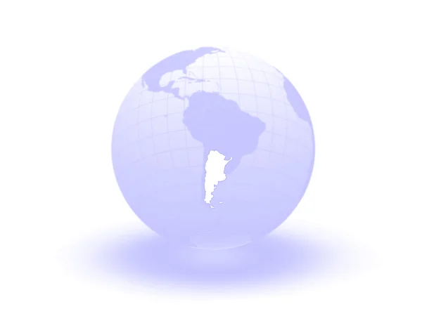 Globe. 3D. Argentinië. — Stockfoto