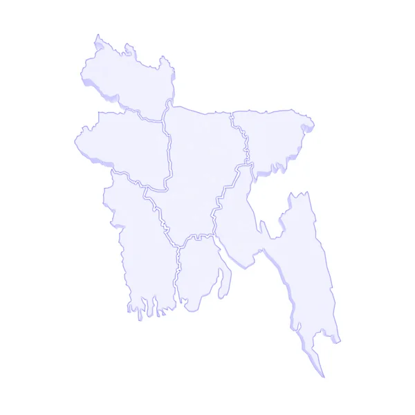 Kaart van bangladesh. — Stockfoto