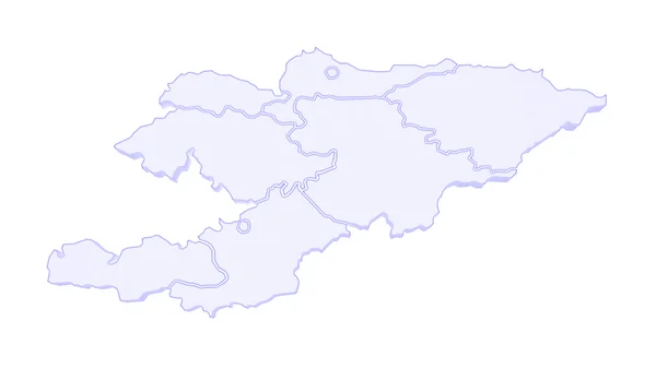 El mapa de kyrgyzstan . —  Fotos de Stock