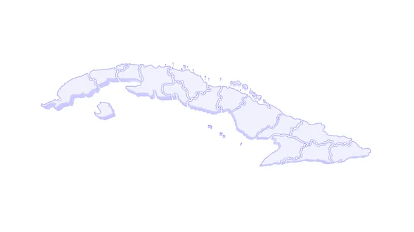 El mapa de Cuba . —  Fotos de Stock