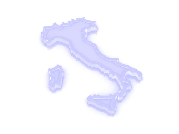 Three-dimensional map of Italy. — Stock Photo, Image