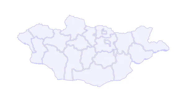 Mapa Mongolii. — Zdjęcie stockowe