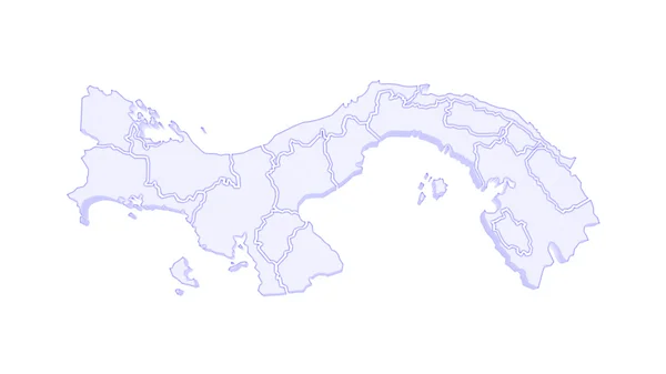 Panama Térkép. — Stock Fotó
