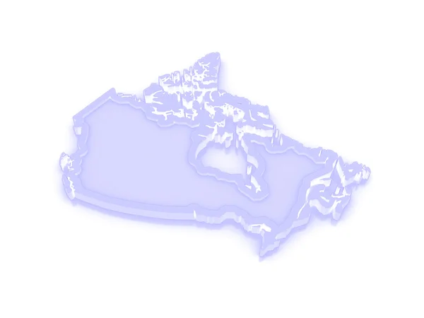 Three-dimensional map of Canada. — Stock Photo, Image